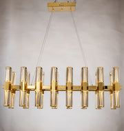 JC Olivia Rectangular / Linear Crystal Led Chandelier