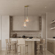 Raindrop 2-Light Cord Round Chandelier