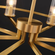 Celestia Brass Crystal Round Candle Chandelier