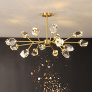 Branch 15-Lights Copper Modern Crystal Chandelier