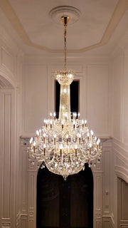 JC Extra Large European-style Multi-layers Candle Luxury Crystal Chandelier