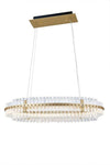 JC Aquinox 2-Tier Oval Crystal Ring LED Chandelier