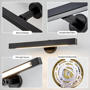 24" Bathroom Vanity Lights,Black Picture Light for Wall