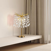 Jchandelier Table Lamp, 14.2'' Modern Crystal Table Lamps for Bedroom Living Room