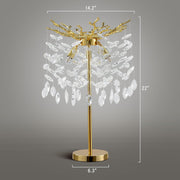 Jchandelier Table Lamp, 14.2'' Modern Crystal Table Lamps for Bedroom Living Room