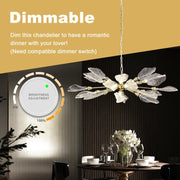 Modern Chandeliers for Dining Room L47'' Leaf Chandelier Light Fixture