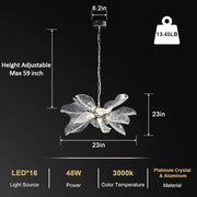 Modern Chandeliers for Dining Room D23'' Leaf Chandelier Light Fixture