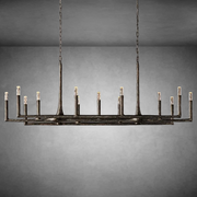 Thaddeas Forged Linear Chandelier 54" 72" 96"