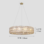 Round Halo K9 Crystal Ring Chandelier