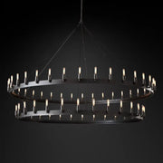 JC Caminare Vintage Filament 2-Tier Chandelier