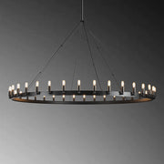 JC Caminare Vintage Round Chandelier Black Color