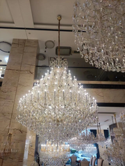 JC Huge Crystal Chandelier For Hotel Restaurant Coffee Shop