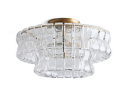 JC Amor Glass Flush Mount Chandelier For Bedroom