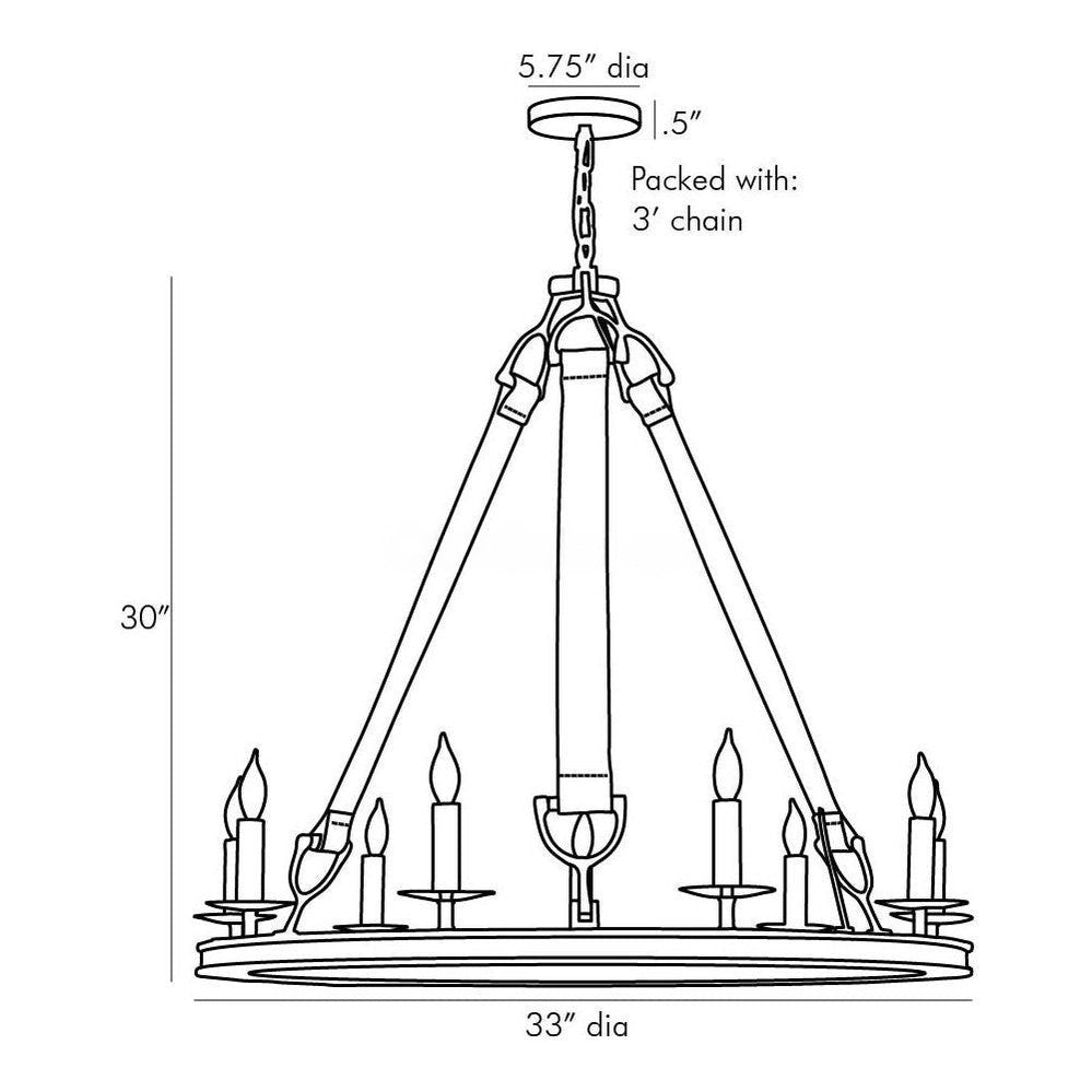 CHANEY CHANDELIER 38”D