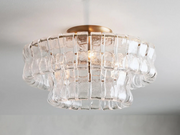 JC Amor Glass Flush Mount Chandelier For Bedroom