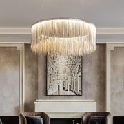 Alisa Luxury Round Chain Tassel Chandelier - jchandelier