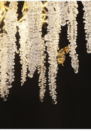 JC Branch Luxury Long Snowflake Crystal  Chandelier