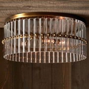 Molly Modern Glass Round Flush Mount For Bedroom