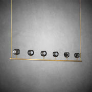 Bille De Crystal Ball Linear Chandelier 48” 60"