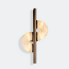 Bronze Alabaster Arc Wall Sconce