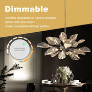 Modern Chandeliers for Dining Room L39'' Leaf Chandelier Light Fixture