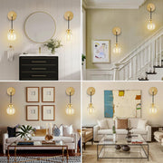 Brass Wall Sconces, Gold Glass Wall Sconce Lighting