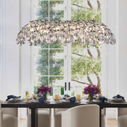 Modern Crystal Chandelier, 51'' Silver Chandeliers Tree Branch-Leaf Chandelier