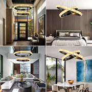 Avalon Alabaster Modern Led Chandelier