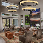 Alabaster Chandelier, D31in Modern Led Chandelier