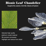 Modern Chandeliers for Dining Room L47'' Leaf Chandelier Light Fixture