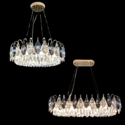 JC Luxurious K9 Crystal Chandelier Modern Ceiling Light Fixtures Set