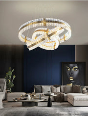 JC Aquinox 3-Tier Round Crystal Ring LED Chandelier