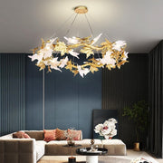 JC Branch Maple Leaf Crystal Chandelier