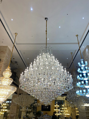 JC Huge Crystal Chandelier For Hotel Restaurant Coffee Shop