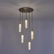 Alabaster Flint 5 Lights Cluster Round Chandelier