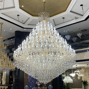 JC Huge Crystal Chandelier For Hotel Restaurant Coffee Shop