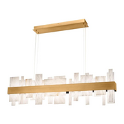 Alabaster Acropolis 46in LED Linear Chandelier