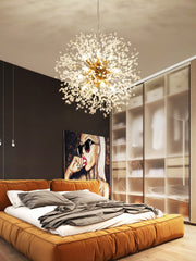 Modern Crystal Dandelion Chandelier Gold