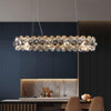 Clear Long Crystal Chandelier W 37"