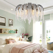 JC Liz Luxury Aluminum Chain Tassel Chandelier