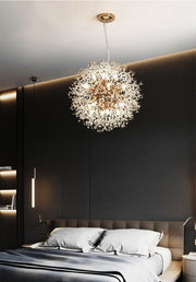 Modern Crystal Dandelion Chandelier Gold