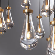 Raindrop Round Chandelier 36"
