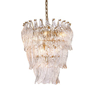 JC Firoze Glass Leaf Tiered Chandelier