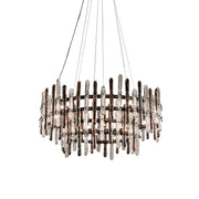 Brous Round Glass Chandelier