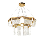 JC Aimee 2-Tier Round Down-light LED Chandelier