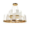 JC Aimee 2-Tier Round LED Glass Chandelier