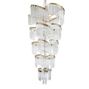 JC Bourbons Louis Flower 5-Tier Crystal Round Chandelier