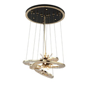 JC Aleron Crystal Ring Sputnik Chandelier