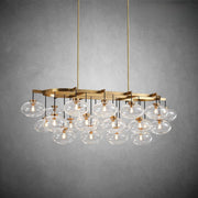 Cabrlet Clear Glass Linear Chandelier 72"