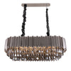 JC Alicante Tiered Linear Crystal Chandelier